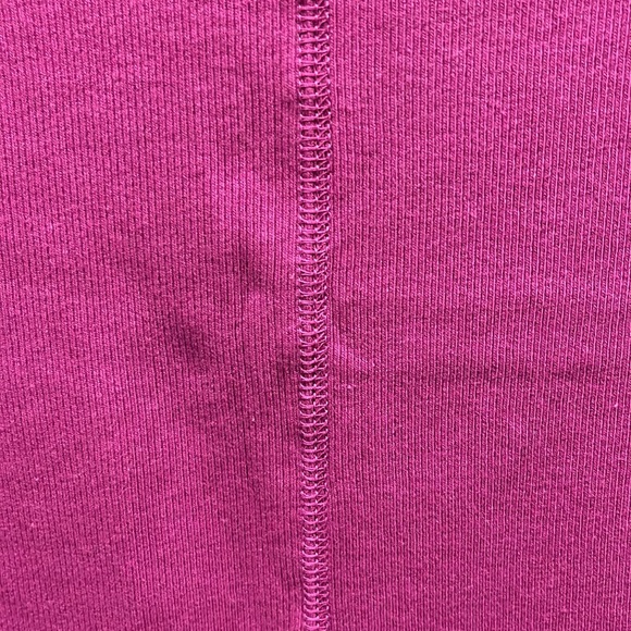 Maurices 24/7 Solid Ribbed Lettuce Edge Scoop Neck Tee - Magenta Orchid - Medium - Picture 9 of 9